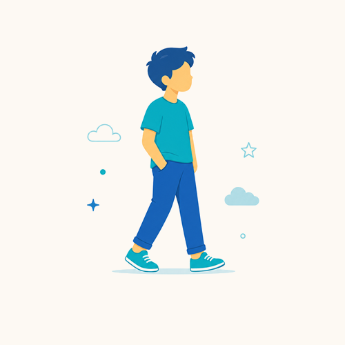 Illustration of a teenager — pediatric endocrine care for adolescents
