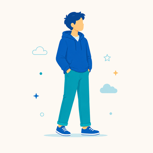 Illustration of a young adult — continued endocrine care into adulthood